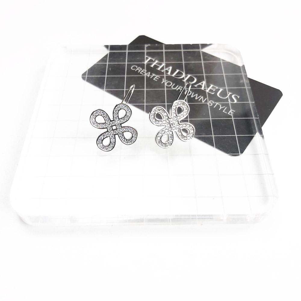 Ear Drop Earrings Bow Knot Bra - огляд і ціна Tie Clip Silver