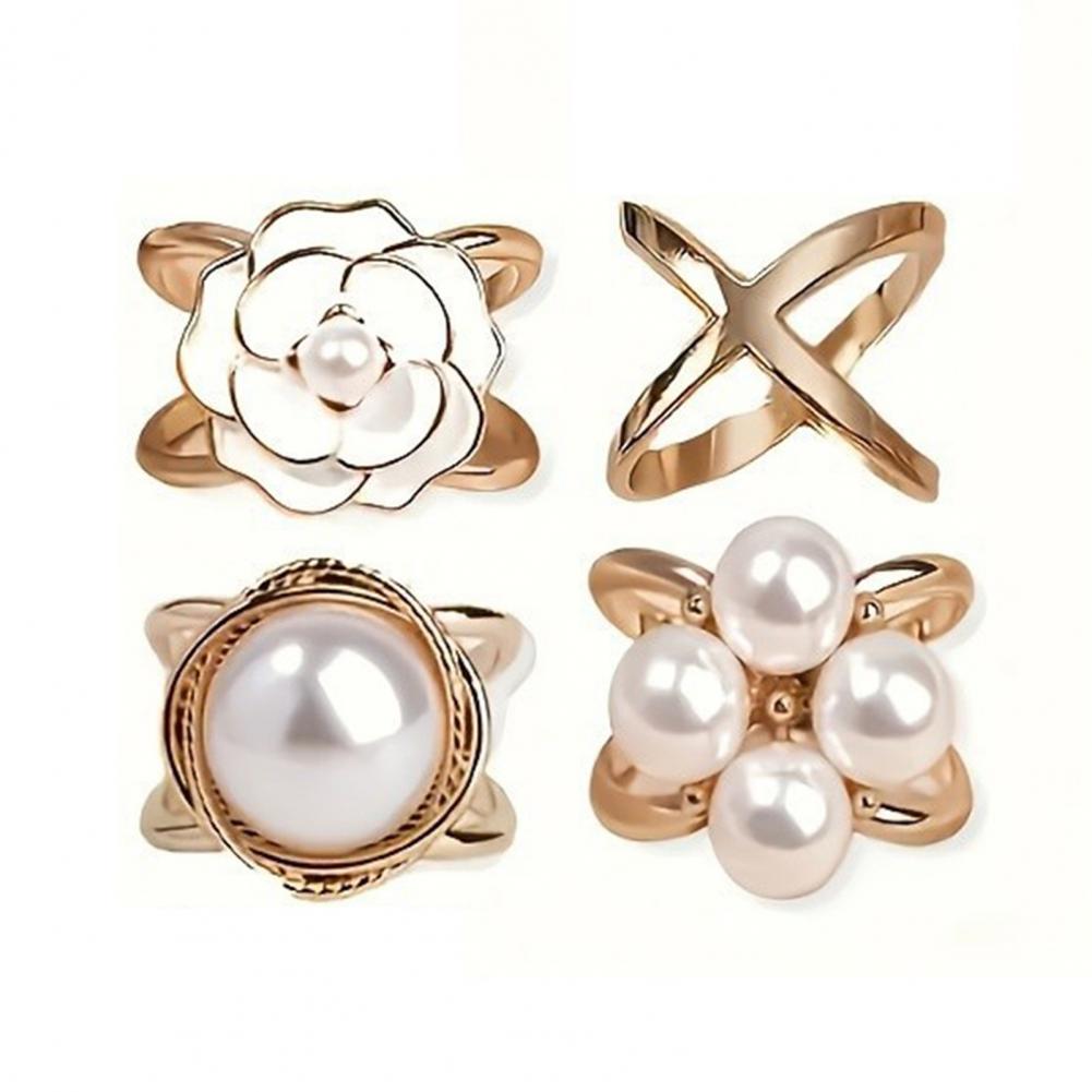 4Pcs X Shape Women Scarf Rings - огляд і ціна Silk Neck Scarf